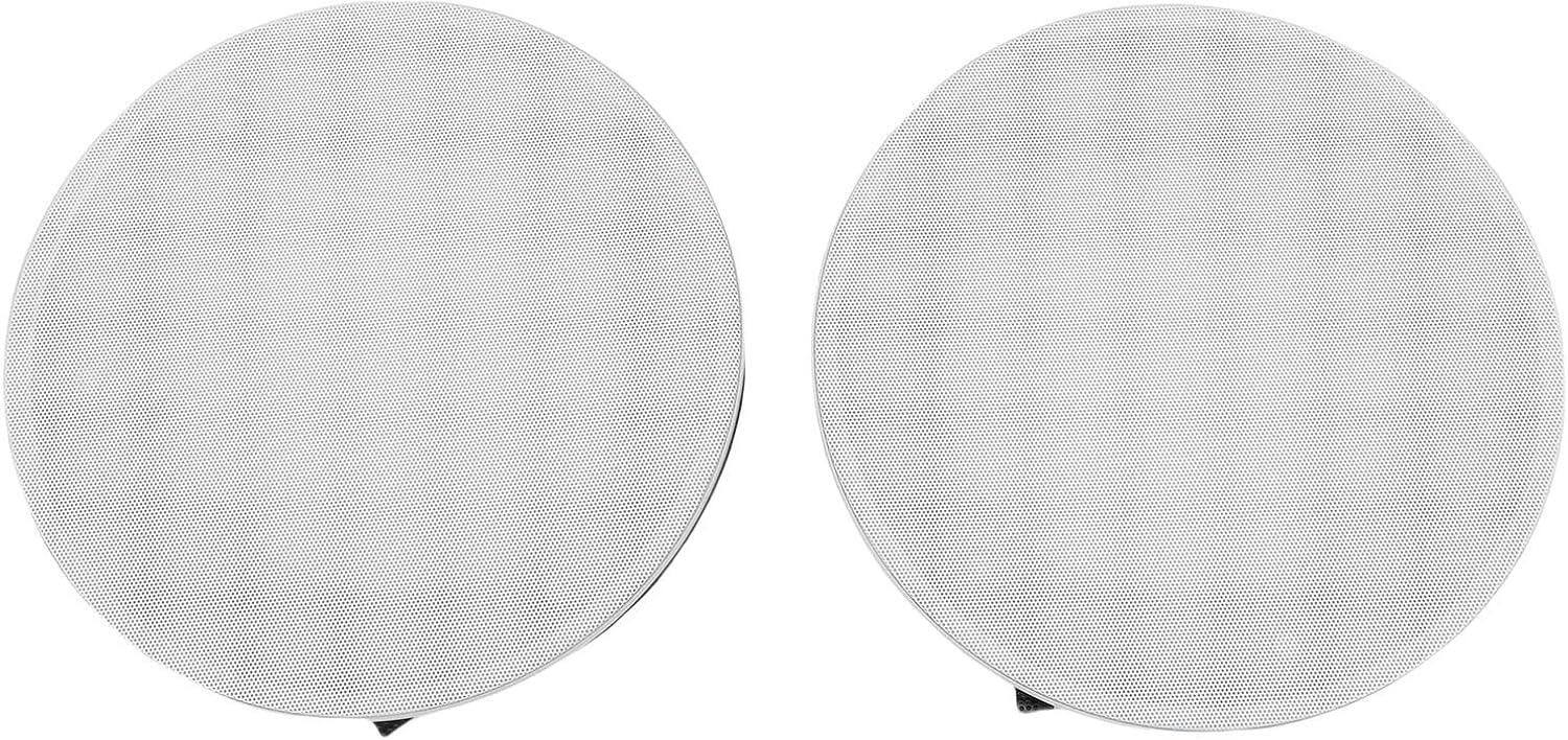 VBESTLIFE 2Pcs 9.25in White Ceiling Speaker Covers, Magnetic Mount Speaker Round Grill Mesh for Wall and Ceiling Installations
