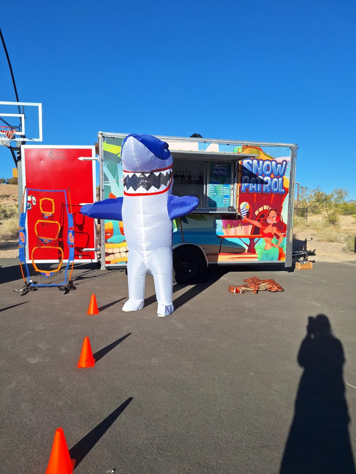 One Casa Inflatable Costume Full Body Shark Air Blow up Funny Party ...