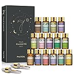 PHATOIL 15PCS Essential Oils Set - 5ml/0.17fl.oz Premium Quality Essential Oils for Diffusers, DIY Soap Candle Making, Gifts for Families and Friends