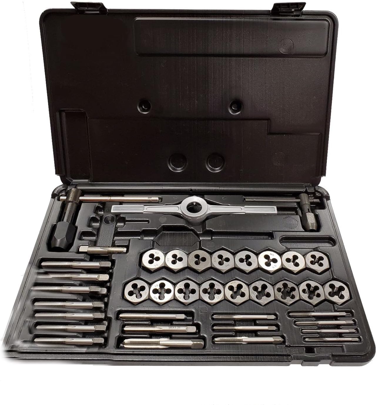 High Carbon Steel Metric Tap and Hex Die Set (37 Piece). Tap & Hex Die