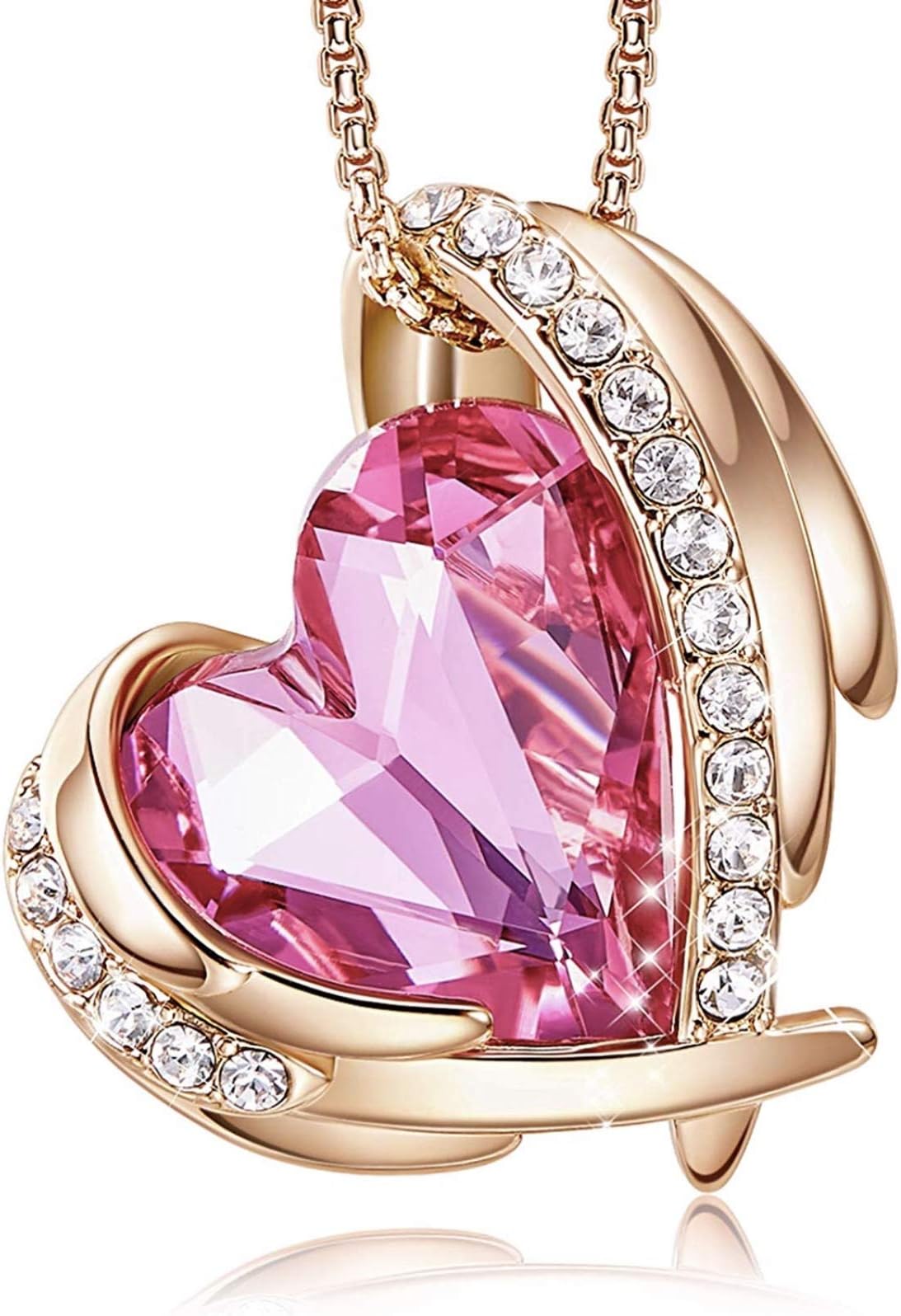 Necklaces for Women, Heart Pendants Jewelry Gift for Valentine's Day Mother's Day Birthday Anniversary with Jewelry Gift Box - Wife/Girlfriend/Mom