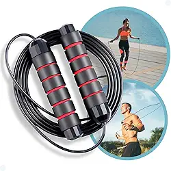 Corda De Pular Cross Speed Rope Profissional Fitness Ajustável De 3 Metros Com Rolamento e Cabo De Aço Revestido