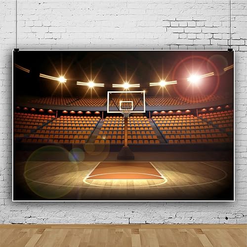 Miniatura 9 de OERJU Fondo de fotografía para cancha de baloncesto de 12 x 10 pies, para deportes, estadio, estadio, estadio, estadio, estadio, estadio, escenario,