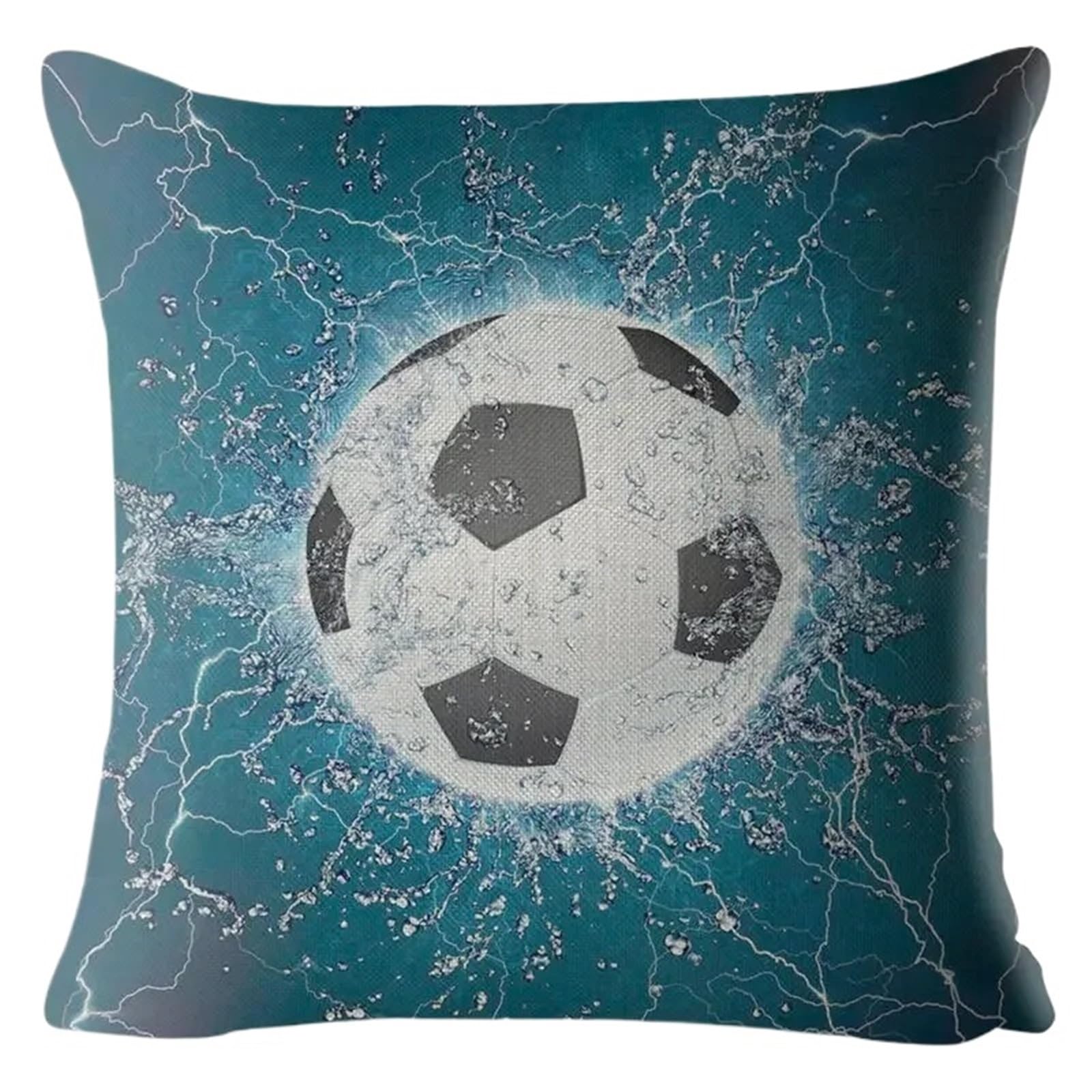 GIYXHU Cartoon Football Print Pillow Square Cushion Sofa Home Decor for Sofa(Color1)