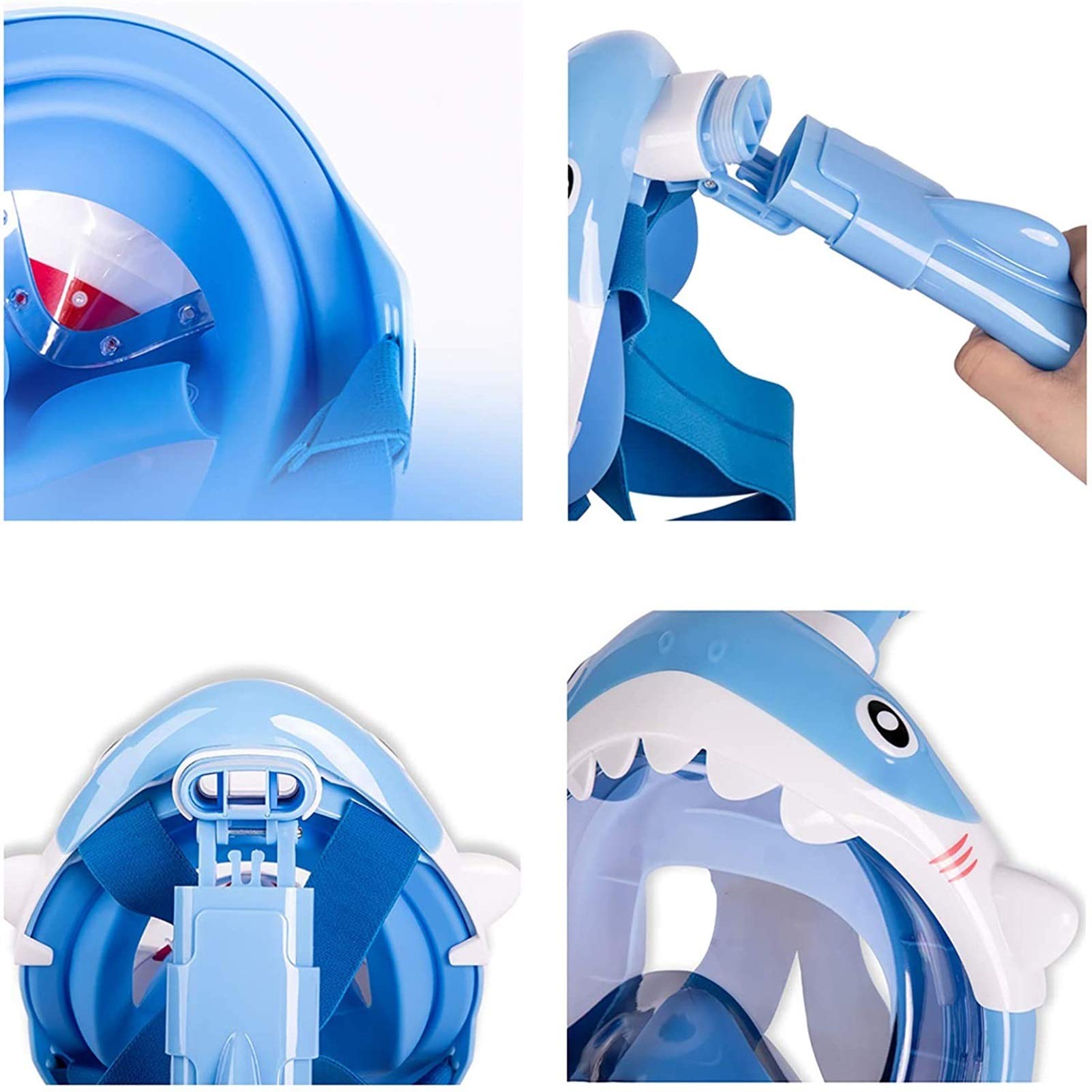 Set Maschera da Snorkeling Integrale per Bambini - Maschera Subacquea antiappannamento per Ragazzi e Ragazze, Attrezzatura per Lo Snorkeling subacqueo -