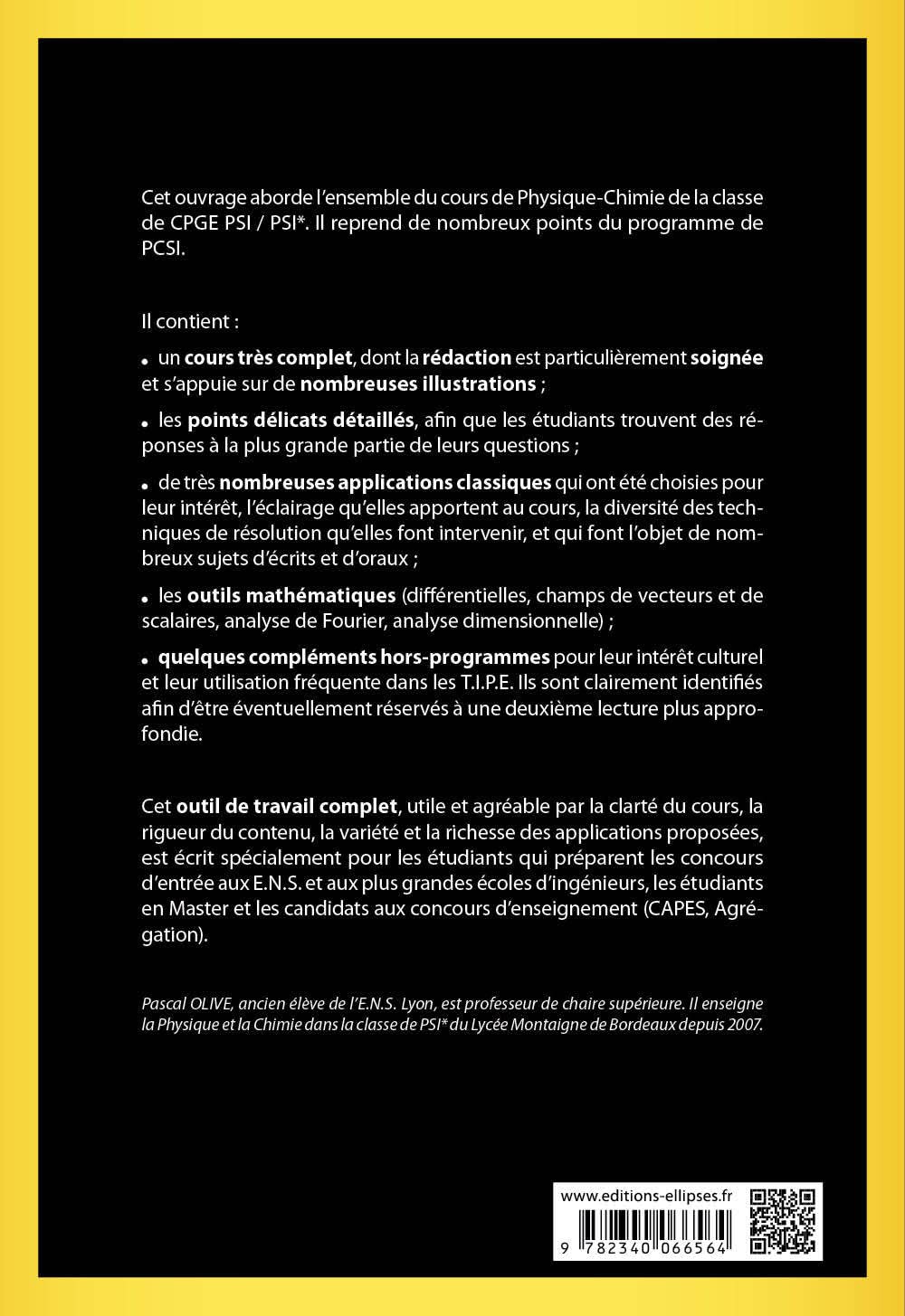 Physique-Chimie en PSI/PSI*: Le cours complet