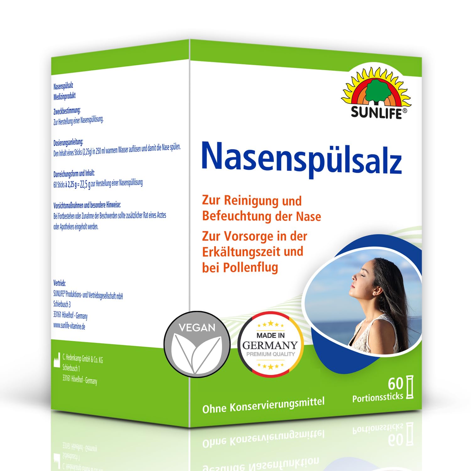 Sunlife Nasal Rinse Salt 60 Portion Sticks