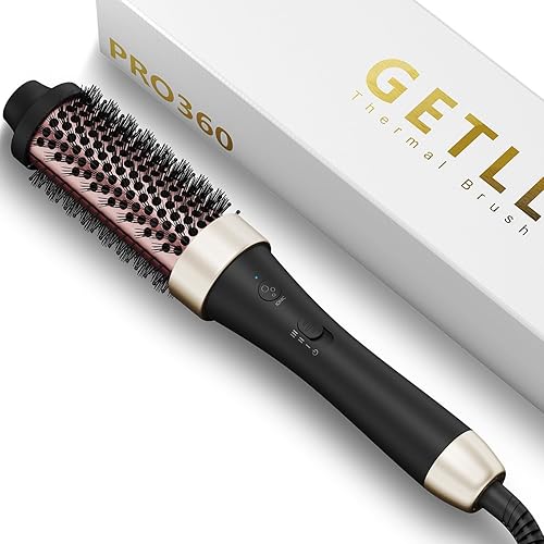 Ionic Thermal Brush Curling Iron Brush 1.5 Inch Heat Round Hair Curling Brush with Ceramic Tourmaline Hair Styler Dual Voltage Hot Brushes for Volume Hair Curler