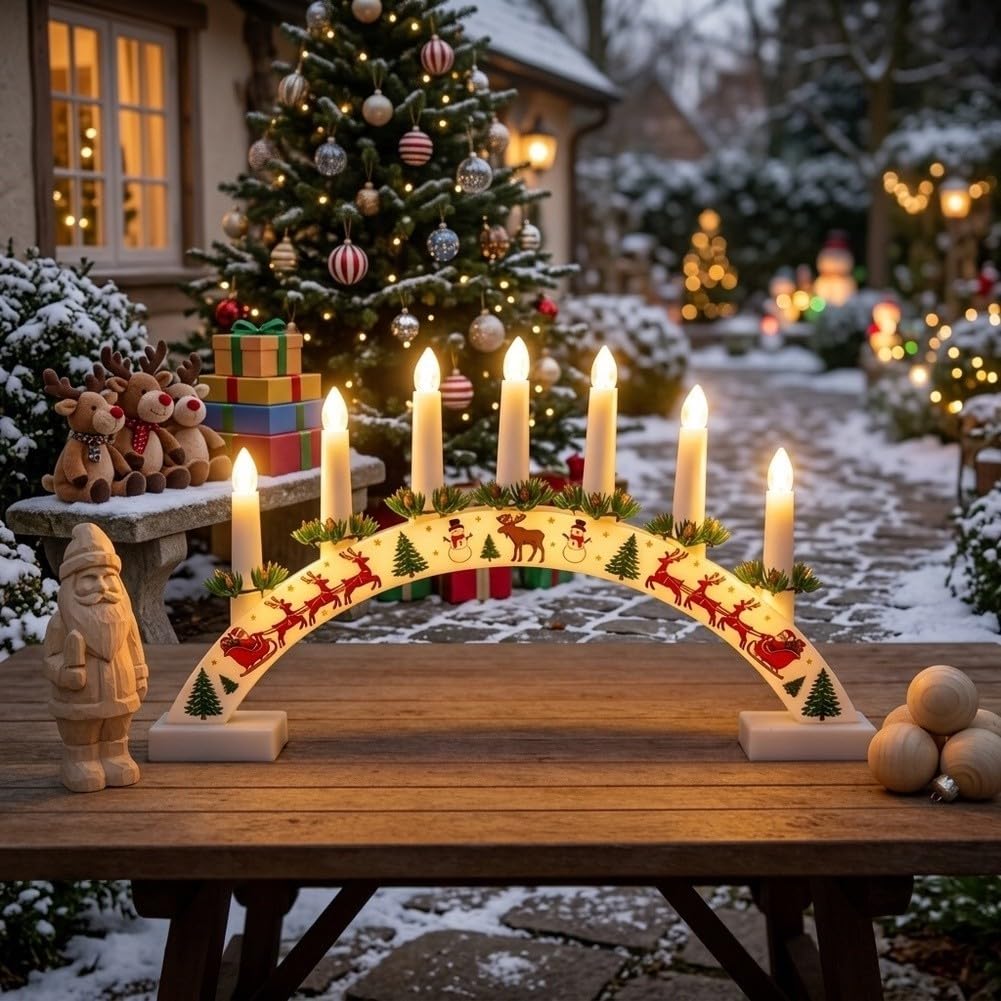 para decoración Navidad para madera Puente 22x39cm Baterías(A)