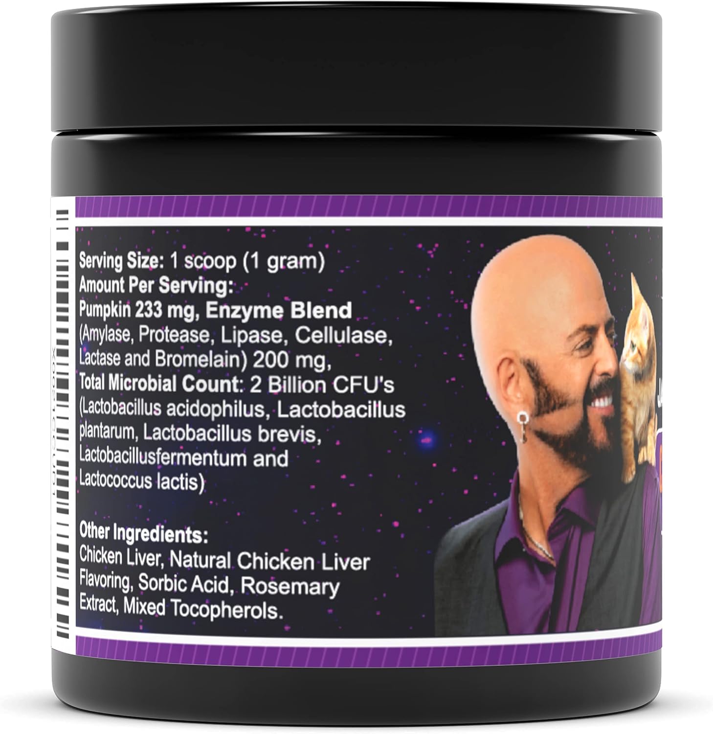 Jackson Galaxy Cat Probiotics and Digestive Enzymes | Best Probiotic Powder for Cat Diarrhea, Vomiting Relief, Upset Stomach & Pet Allergies | Feline Probiotic Supplement | Kitten Treatment 4.2oz : Pet Supplies