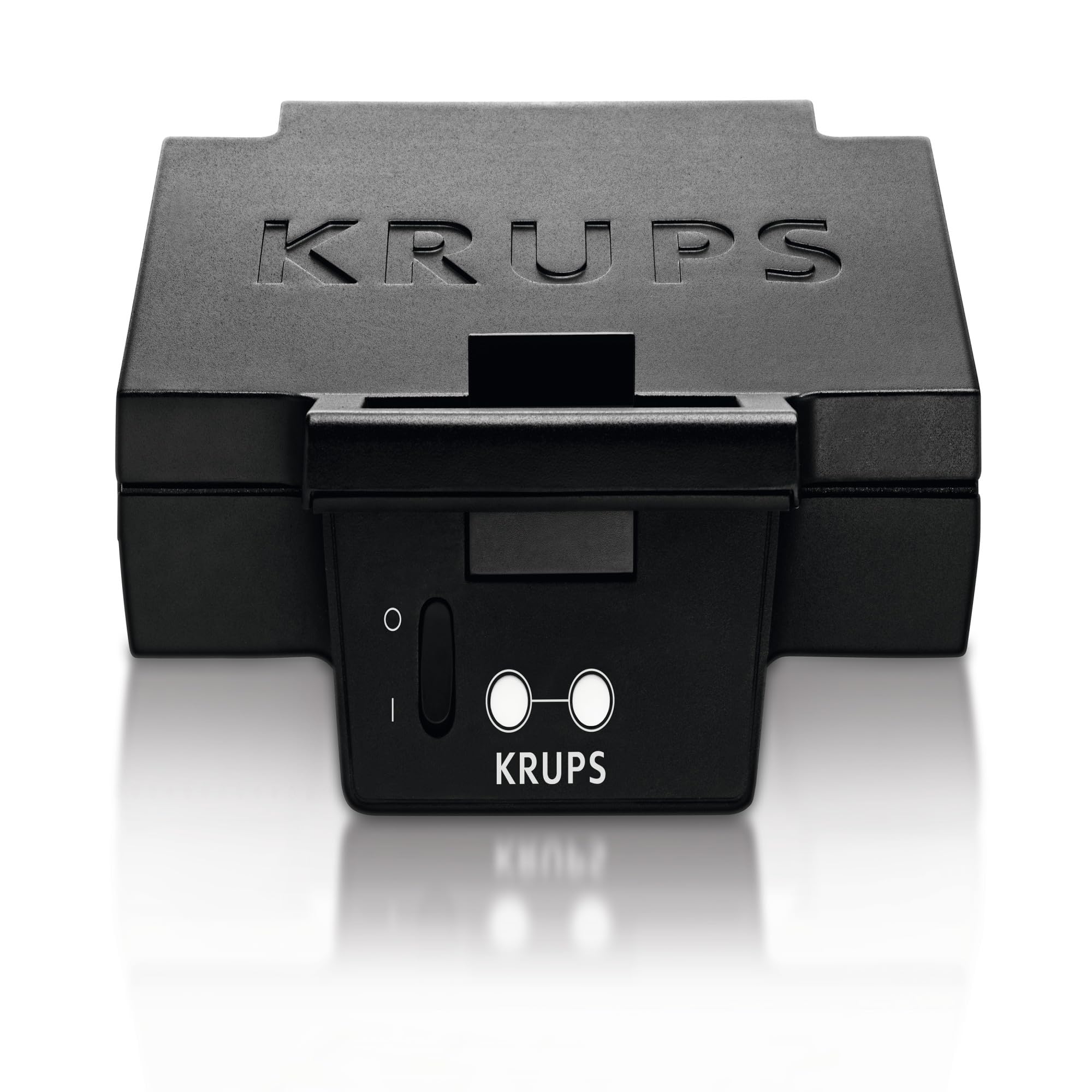 KRUPS FDK Iconic, Appareil à croque-monsieur, Design classique, Plaques antiadhésives en céramique, Croques gourmands, Rangement vertical facile, FDK461, Noir