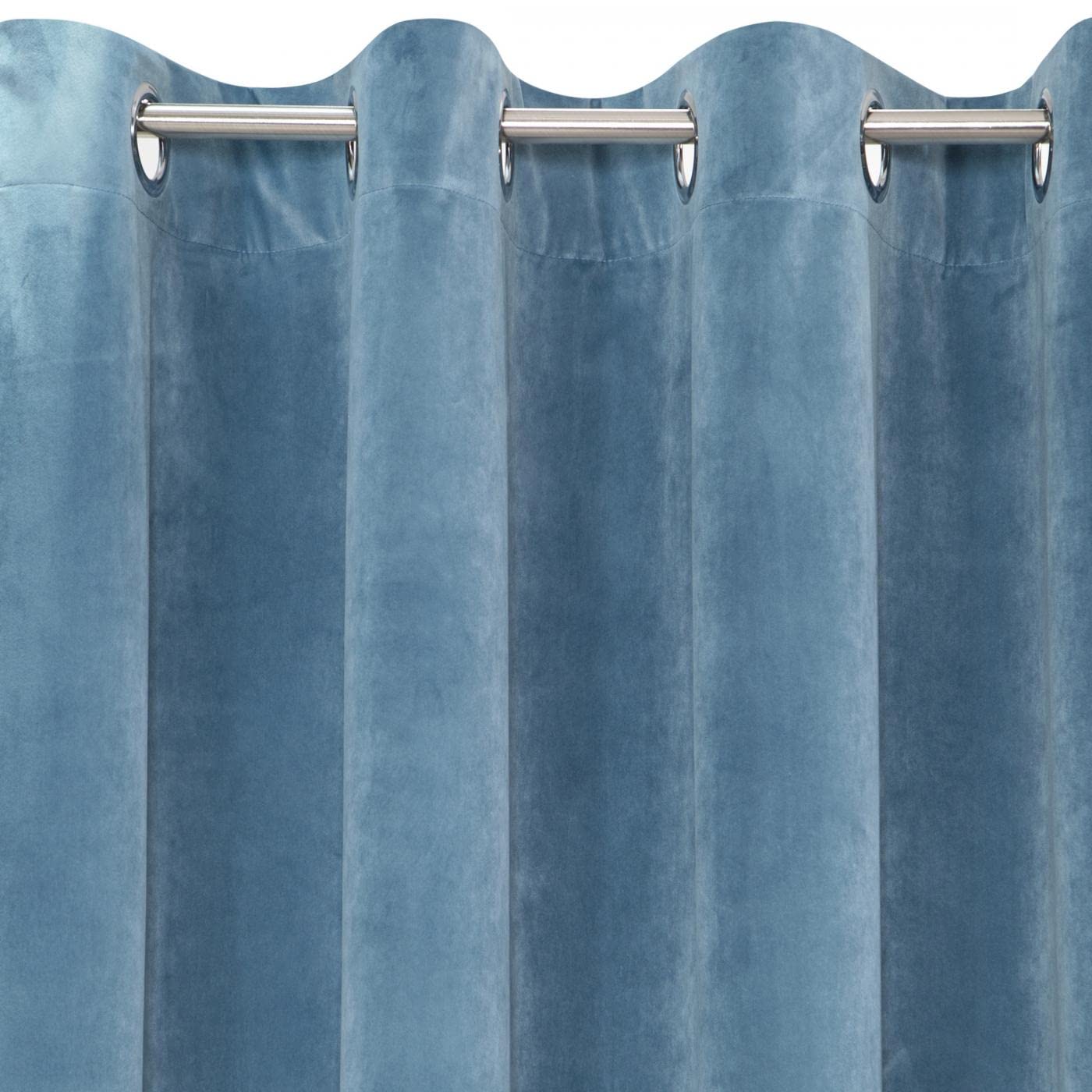 Eurofirany VILLA Soft Plain Opaque Velvet Curtain with Eyelets, 1 Unit - Image 2