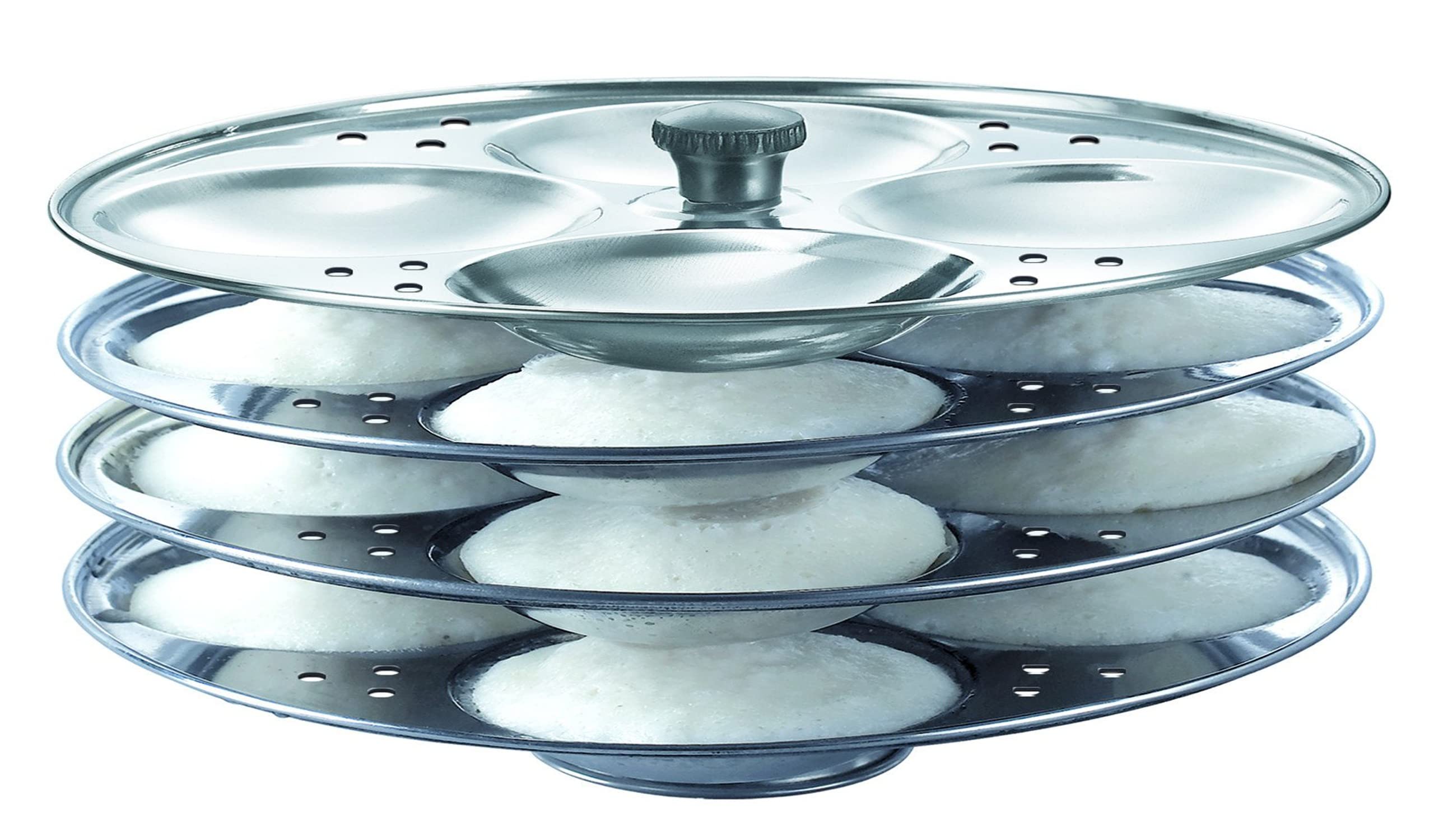 Buy Stainless Steel Induction Base 4 Tier Idli Maker Stand Idli Stand