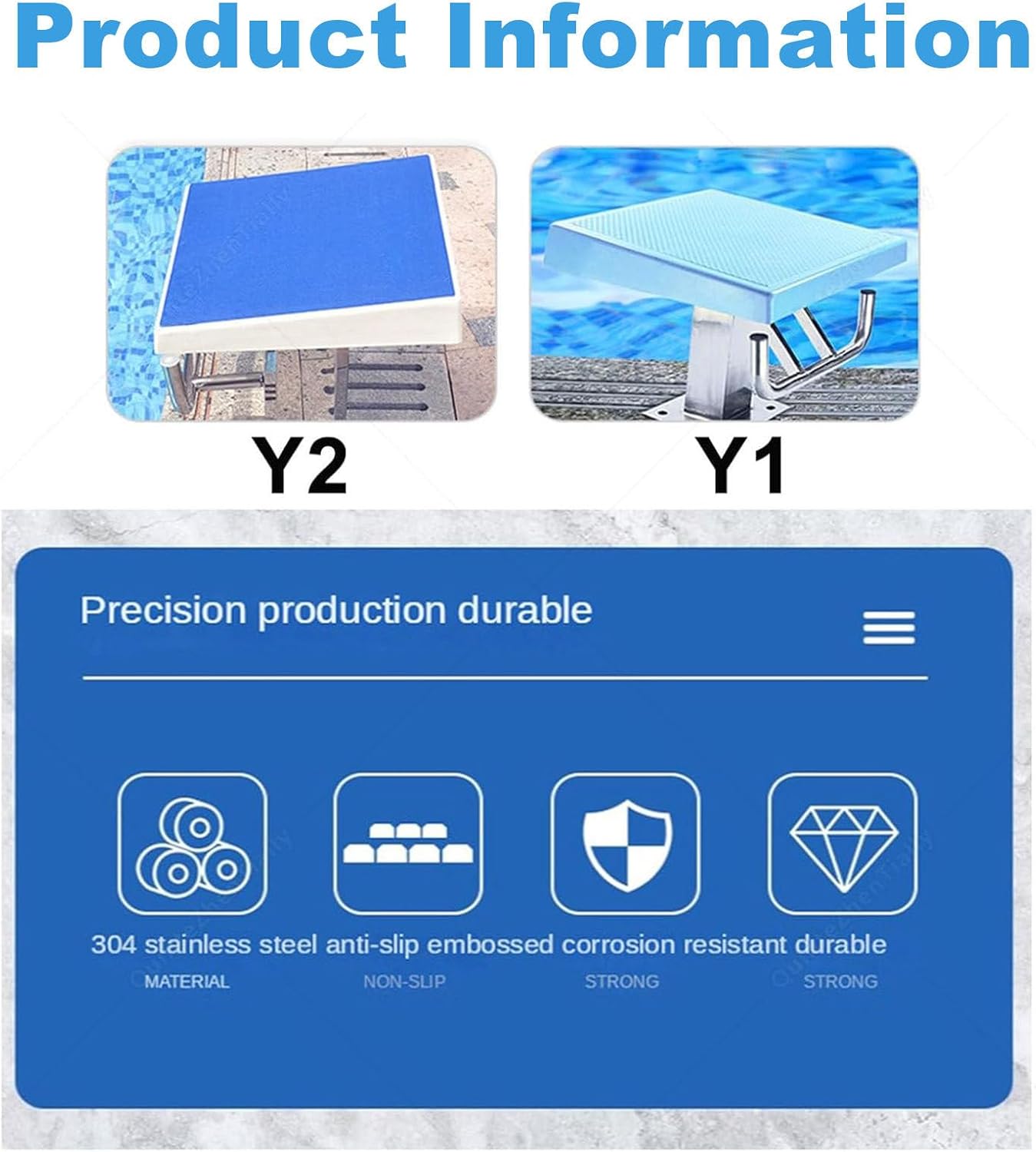 Stainless Diving Platform, Training Competition Diving Boards, Professional Swimming Pool Diving Boards Platform, Pool Starting Platform, Easy to Assemble Y2