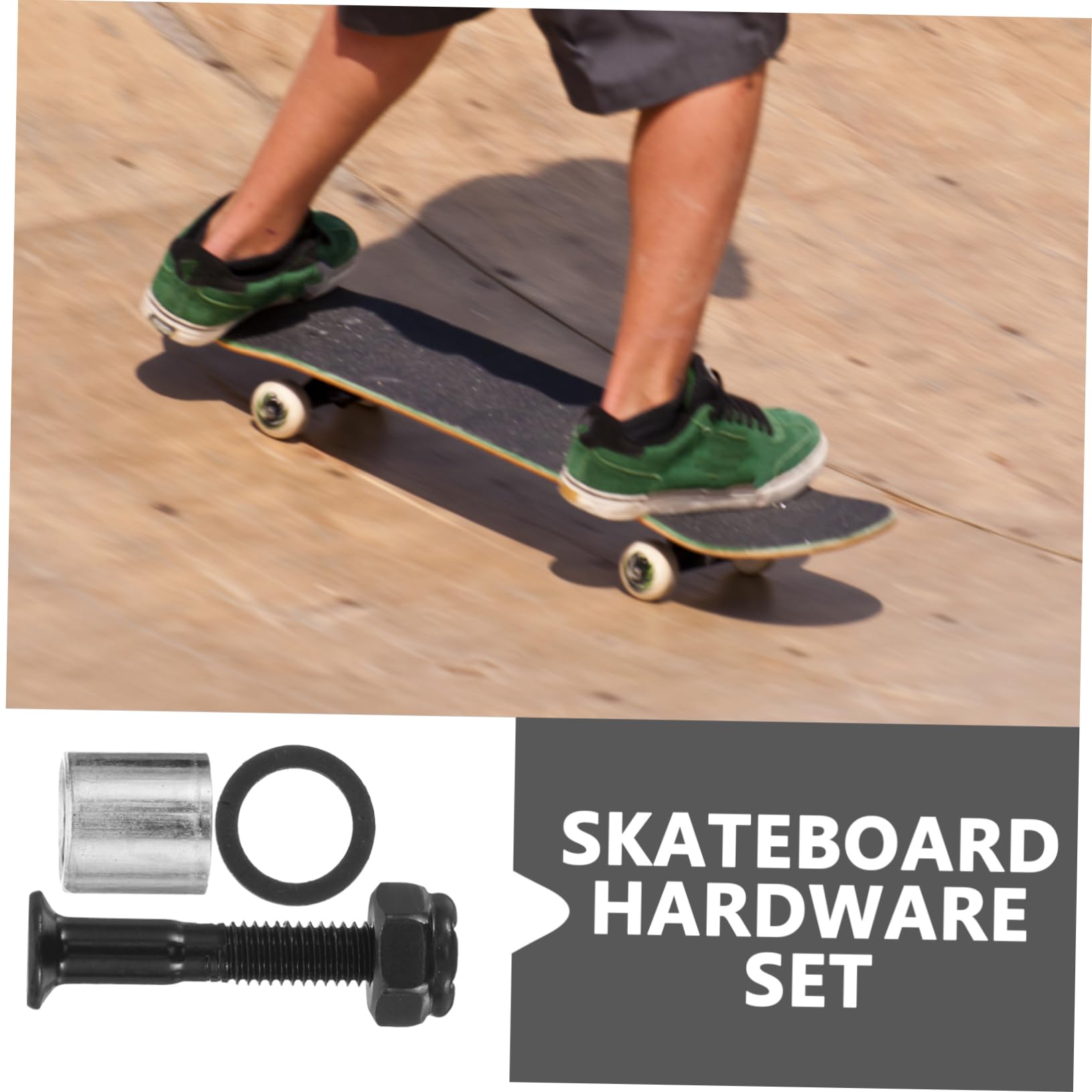 Abaodam Skateboard Bridge Pin Socket Hardware Kit Screws Nuts Bolts Fixing Tools Bearings Set