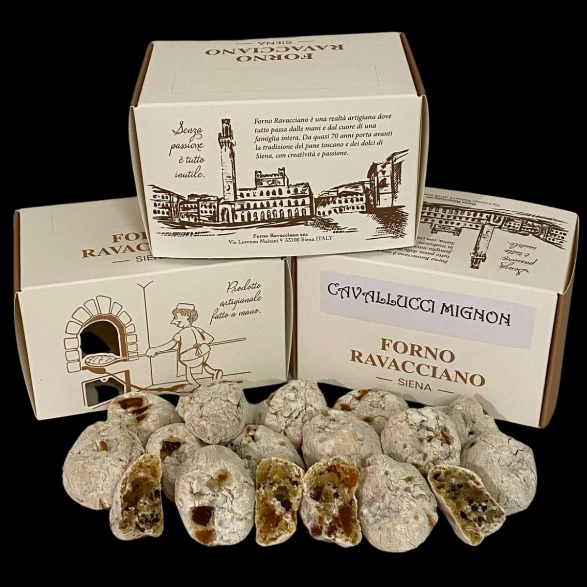 Cavallucci mignon noci e arance candite, 3x200gr, Forno Ravacciano