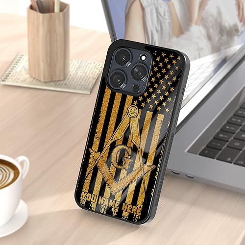 Miniatura 7 de Fundas personalizadas con nombre masónico regalo de mampostería para hombres iPhone 6 7 8 11 12 13 14 Pro Max Plus Mini Xr Xs SE Samsung S9 S10 S20