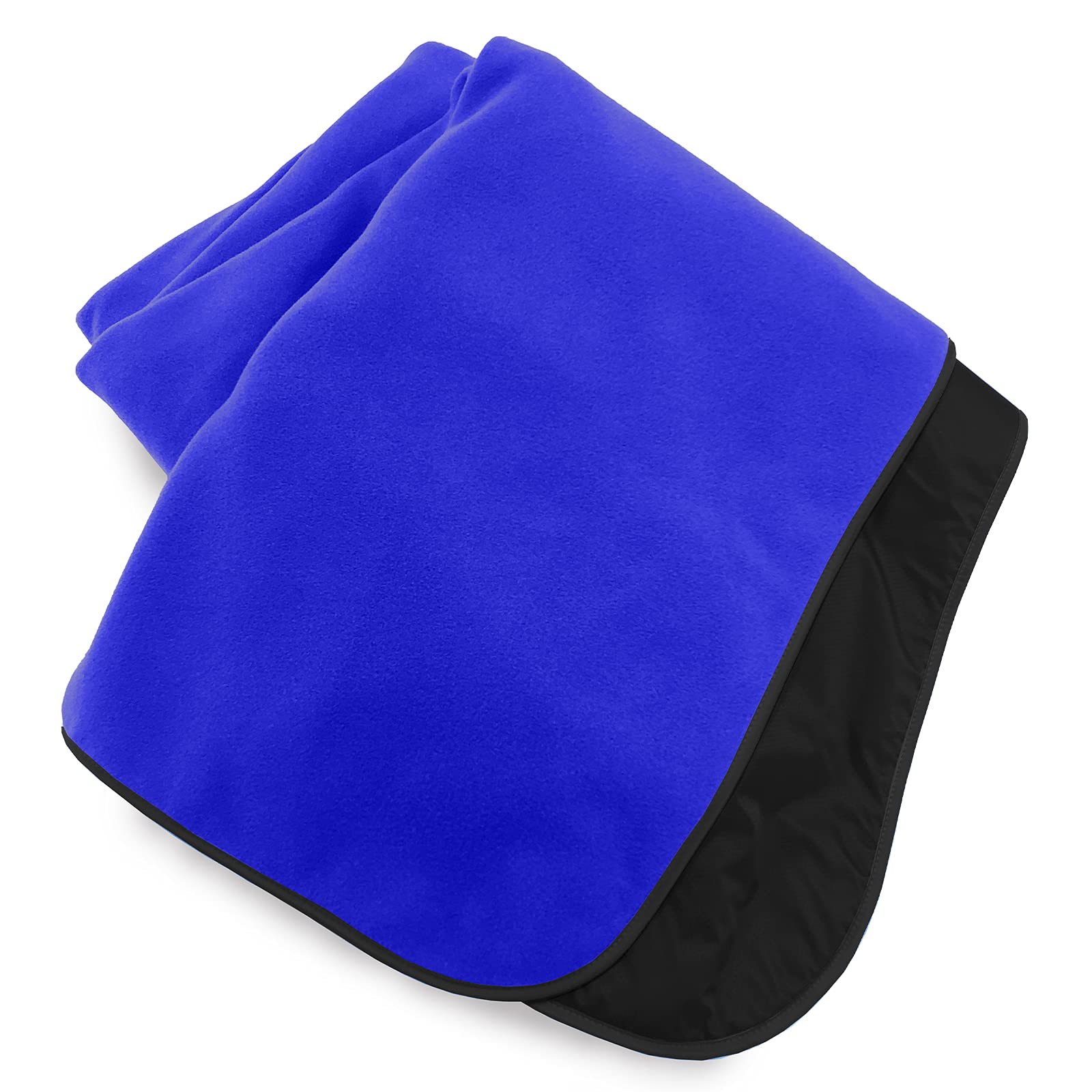 Mambe Extreme Weather Outdoor Blanket - Royal, Large - 100% Waterproof and Windproof, Soft Warm Polarfleece with Durable Nylon Shell, Use at Sporting