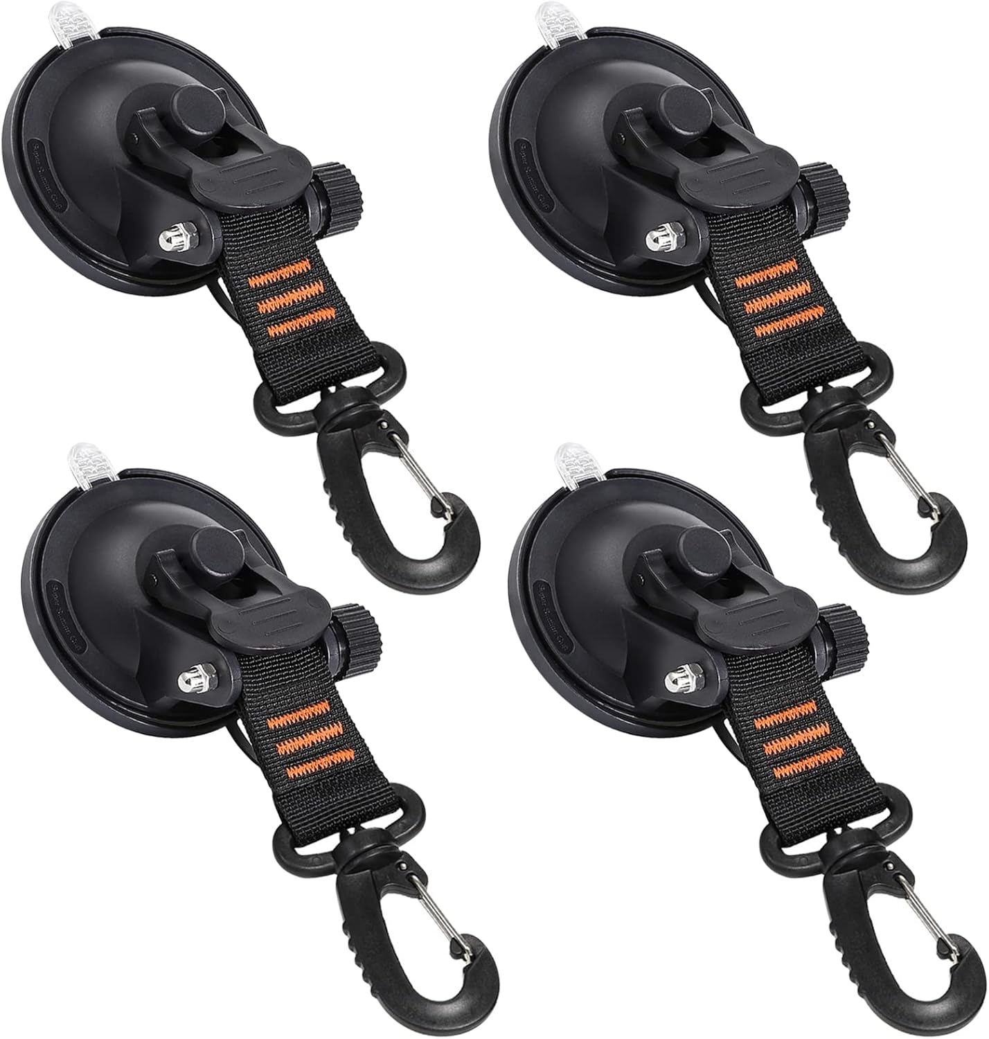 CONBOLA Suction Cups Hooks 4 Pieces Outdoor Car Camping Essentials Heavy Duty