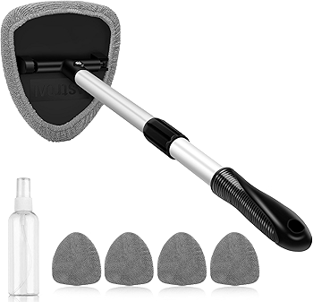 AstroAI Telescopic Car Window Cleaner Tool with Microfiber Pads