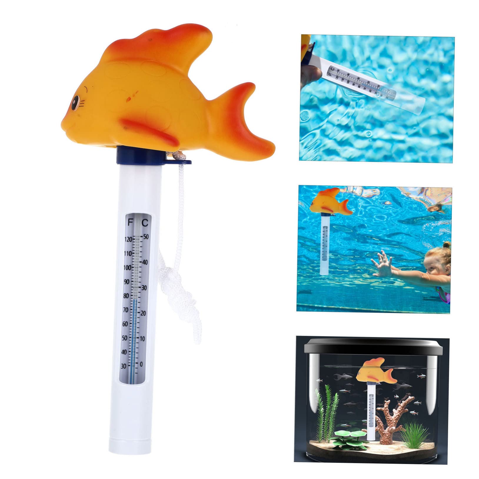 Sosoport 3pezzi Termometro Galleggiante Per Piscina Forma Di Pesce Misuratore Di Temperatura Per Piscine Vasche Da Bagno e Acquari Design Divertente e Adorabile Display Fahrenheit e Celsius