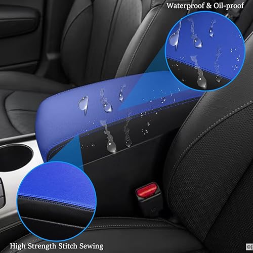Miniatura 5 de Funda de consola central para Kia Optima 2016 2017 2018 2019 2020, accesorios funda para reposabrazos, impermeable, antiarañazos, de cuero,