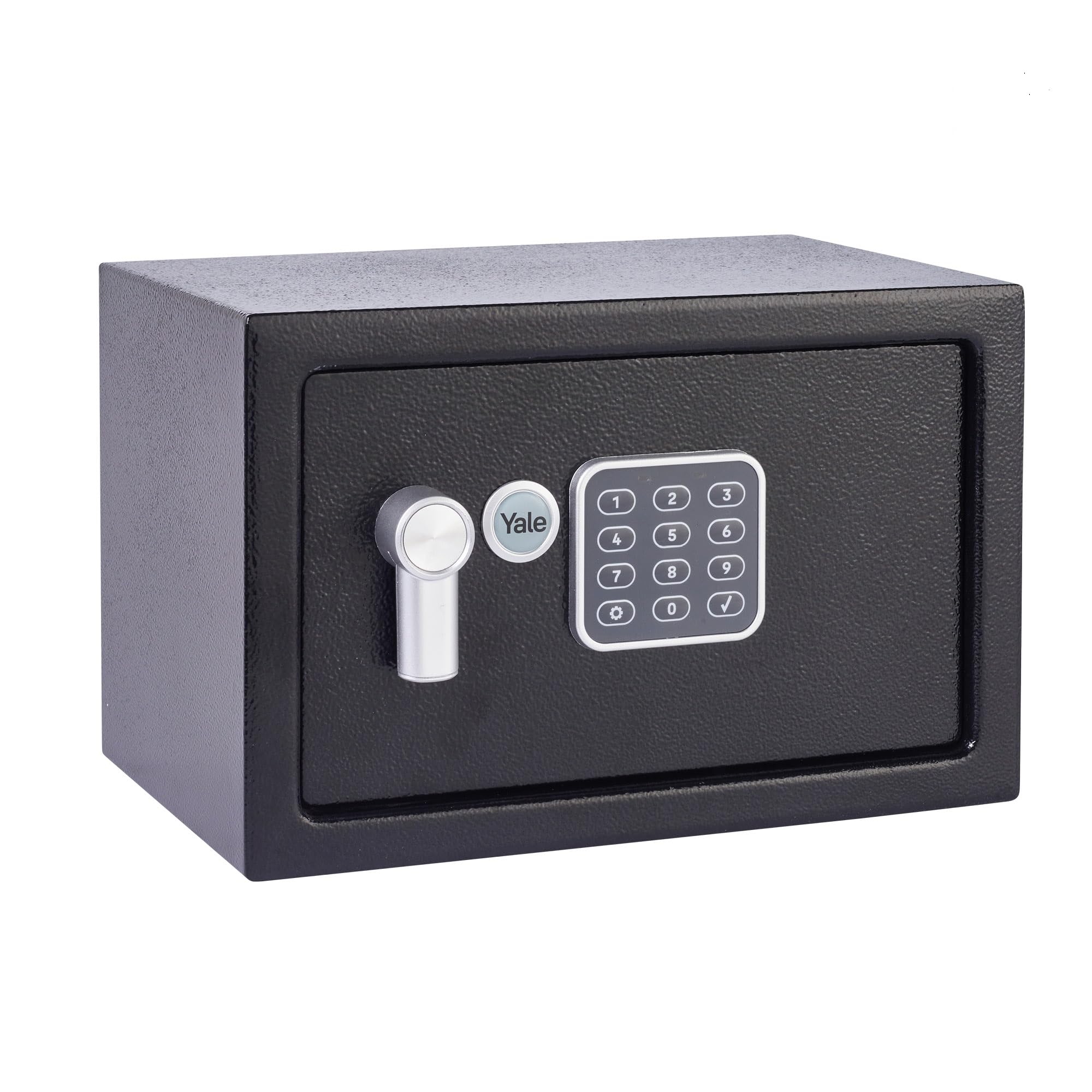YALE Cassaforte Elettronica con Allarme Piccola YEC/200/DB2 Nero, Allarme Integrato 130 dB, Struttura e Bulloni di Bloccaggio in Acciaio, Versione Corrente