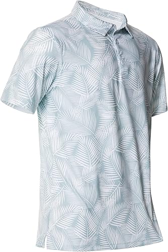 Camisas de golf para hombre, secado rápido, manga corta, estampado de manga corta, que absorbe la humedad
