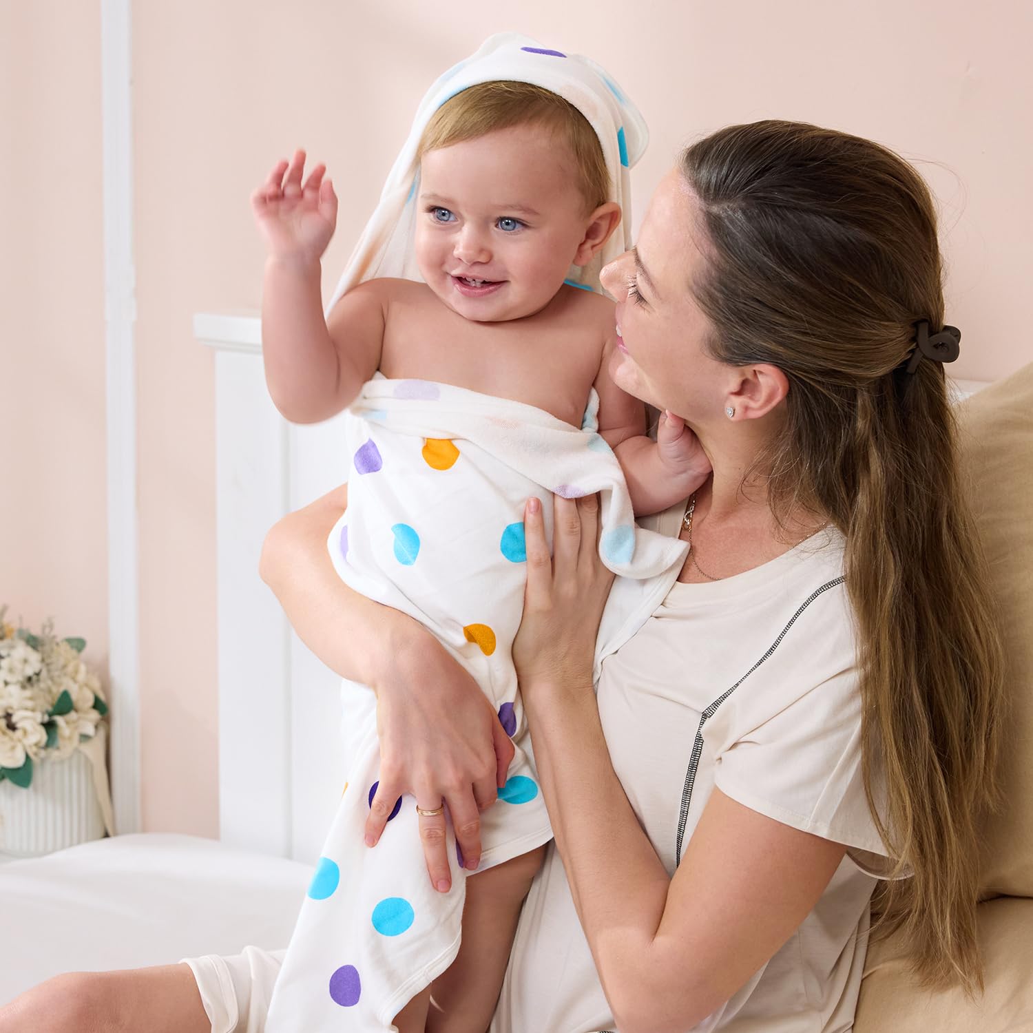 babee Reshinee Paquete de 2 toallas con capucha para bebé, toallas de baño de viscosa de bambú suaves para recién nacidos, regalos de baby shower, esenciales de baño para niñas pequeñas (unicornio, 29