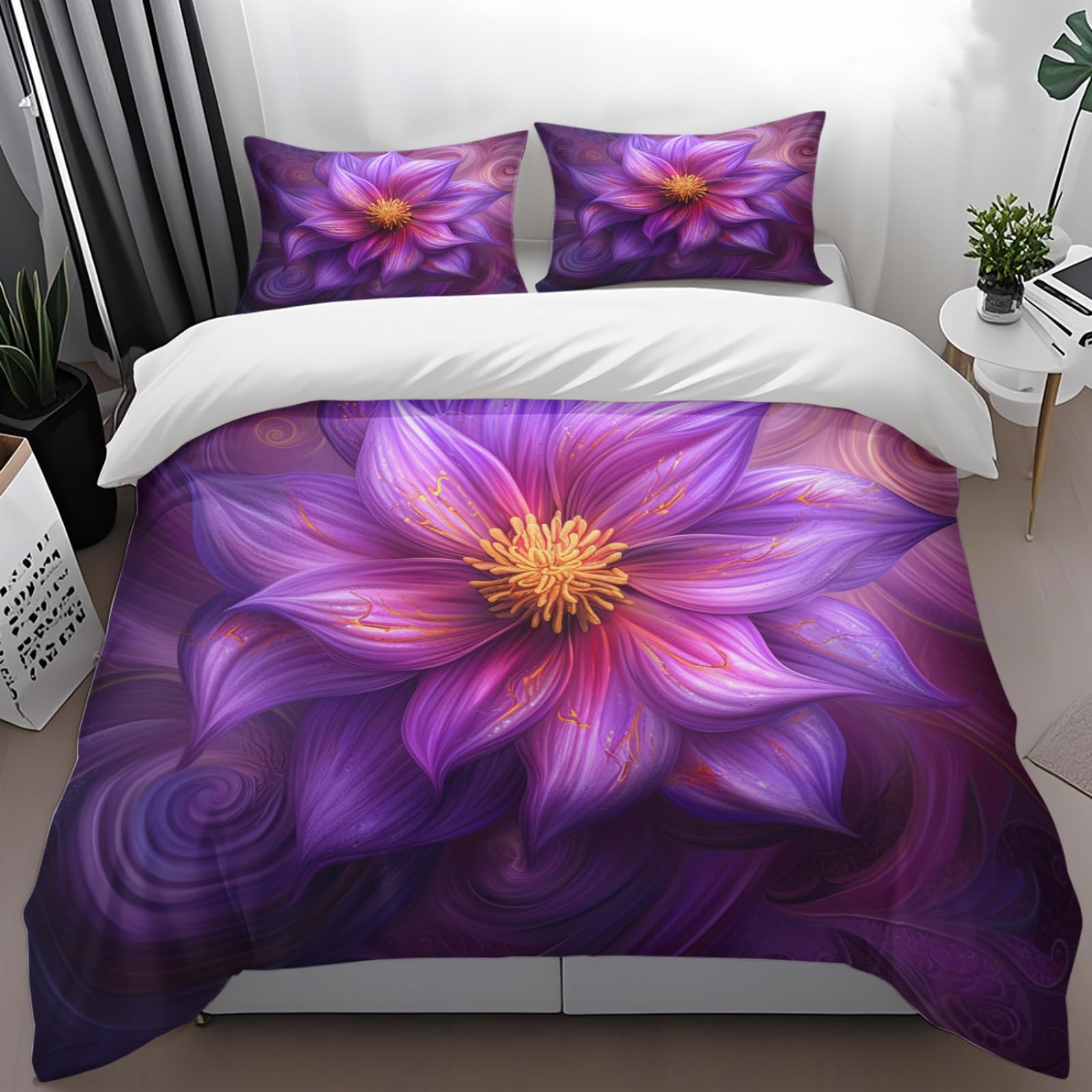 Housse de couette 140x200 fermeture éclair pour enfiler votre couette sans effort