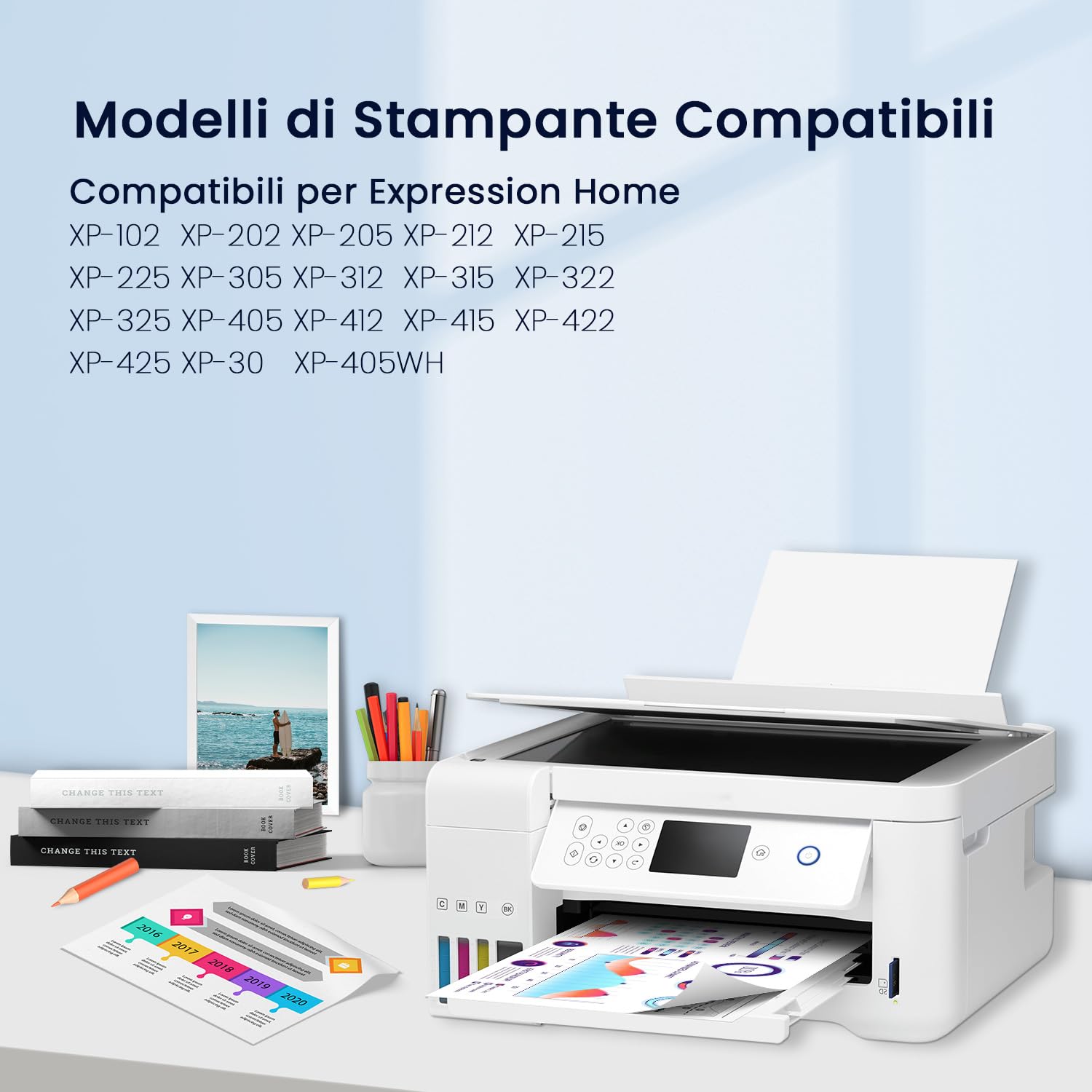 Hookink 18 XL Cartucce d'inchiostro Compatibili per Epson 18XL Cartucce Multipack per Expression Home XP-215 XP-205 XP-225 XP-212 XP-202 XP-325 XP-315 XP-305 XP-322 XP-312 XP-425 (Confezione da 10)
