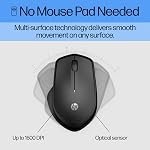 HP 280 Silent Wireless Mouse - Ergonomic, Right-Handed Design - 2.4GHz USB Wireless Connection - Multi-Surface Technology, 1600 DPI Optical Sensor - Win, Chrome, Mac OS - Up to 18-Month Battery Life