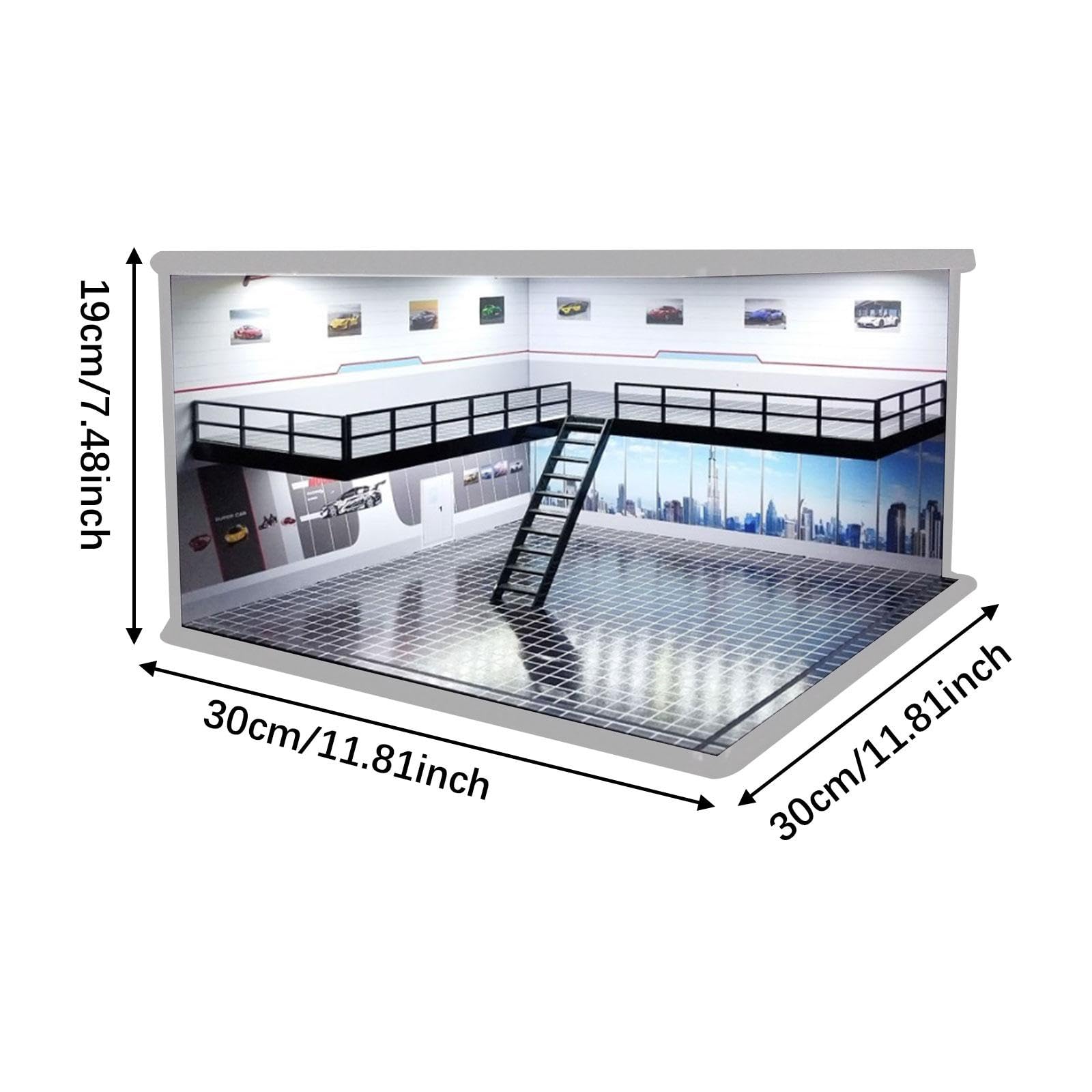 Vitrine für Modellautos Im Maßstab 1:64, Aufbewahrungsbox für Modellautos, Stadt Stilvoll