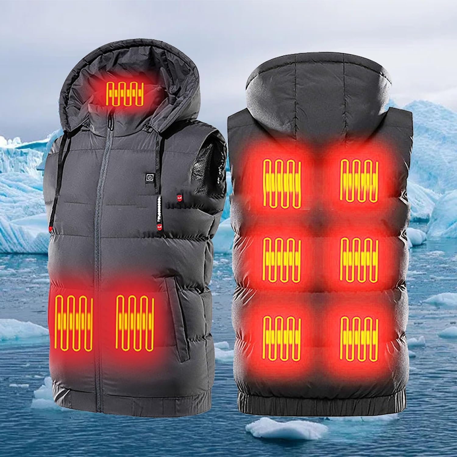 [Shopyruder] メンズベスト ダウンベスト Vネック ポケット付き ライトベスト キルトベスト 春秋冬服 防寒服 保温 イ