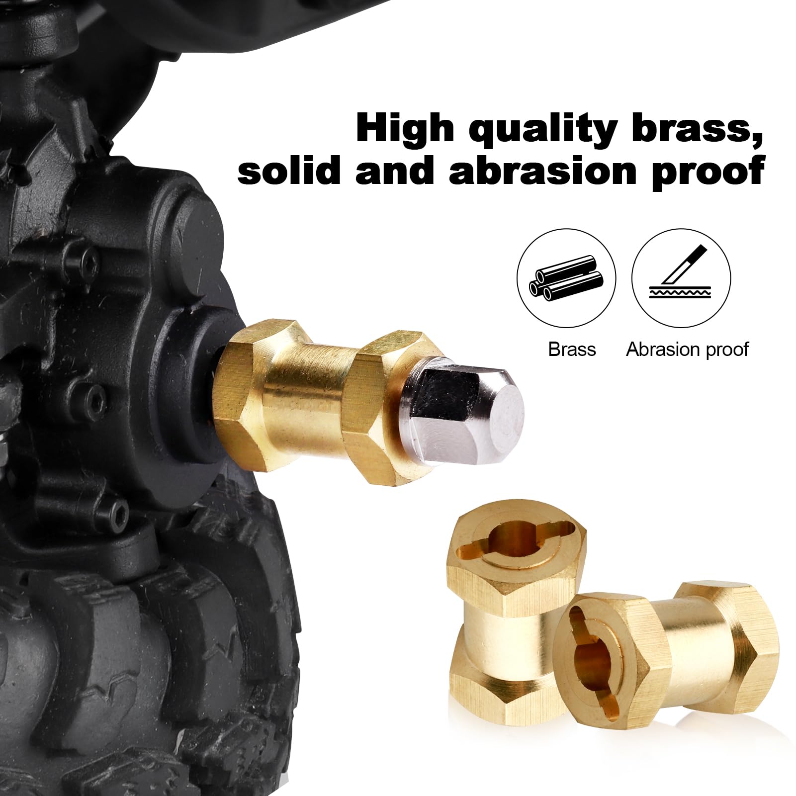 RC Wheel Spacers & Hex Hubs - 12mm 15mm Extension Adapters For 1/10 Scale Crawlers - View #4