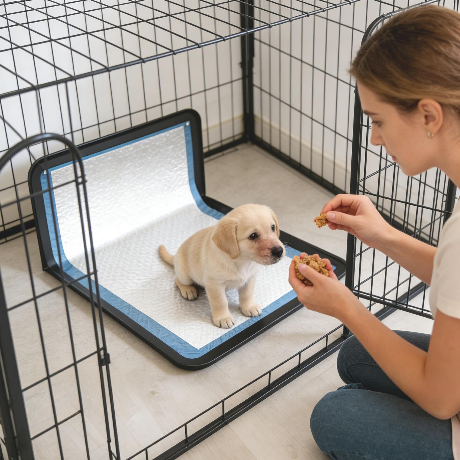 Supporto Tappetini Assorbenti Per Cani | Piccola Vaschetta Igienica In Silicone Animali Domestici - Vassoio Per Addestramento Igienico Dei Cuccioli,Per Piccoli Cani Gatti Viaggio Auto Esterno