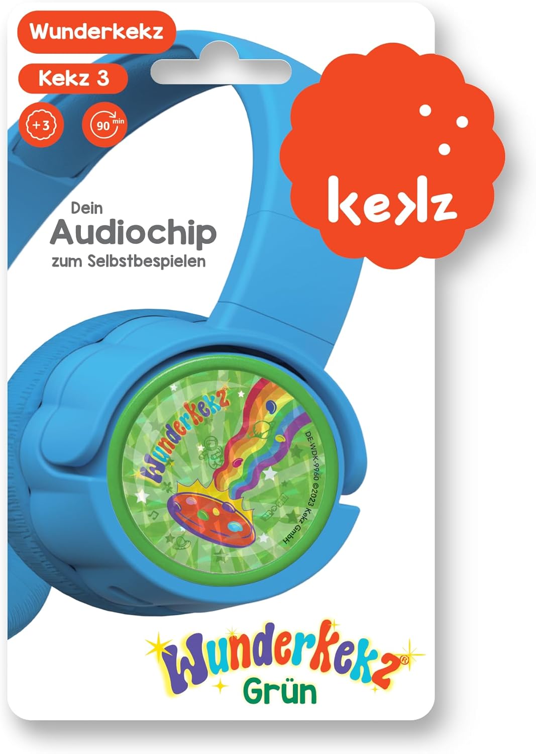 Wunderkekz Green Kekz Audio Chip for Cookie Listener to Play Yourself - Fill Your New Wunderkekz with up to 90 Minutes of Your Favourite Stories, Fairy Tales or Songs