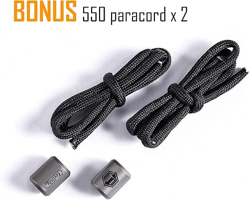Miniatura 7 de KeyUnity KP03SW Titanium EDC Bolt Action Pen & KA01 Titanium Paracord Bead Bundle