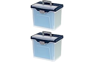 Zarge 2-Pack Large Mobile File Box with Handle