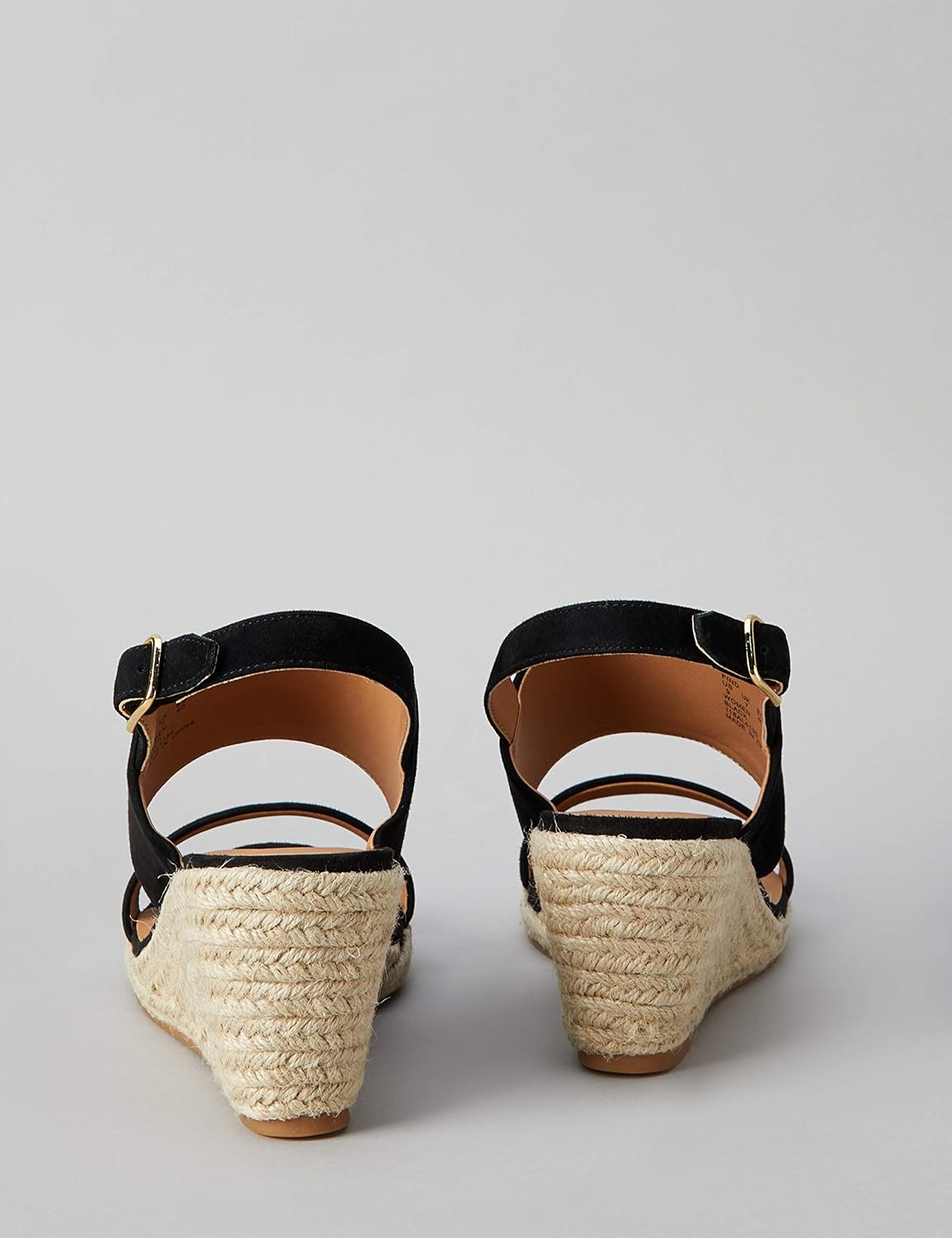 find. Women's Suede Leather Wedge Heel Espadrille Shoes Sandal - Image 3