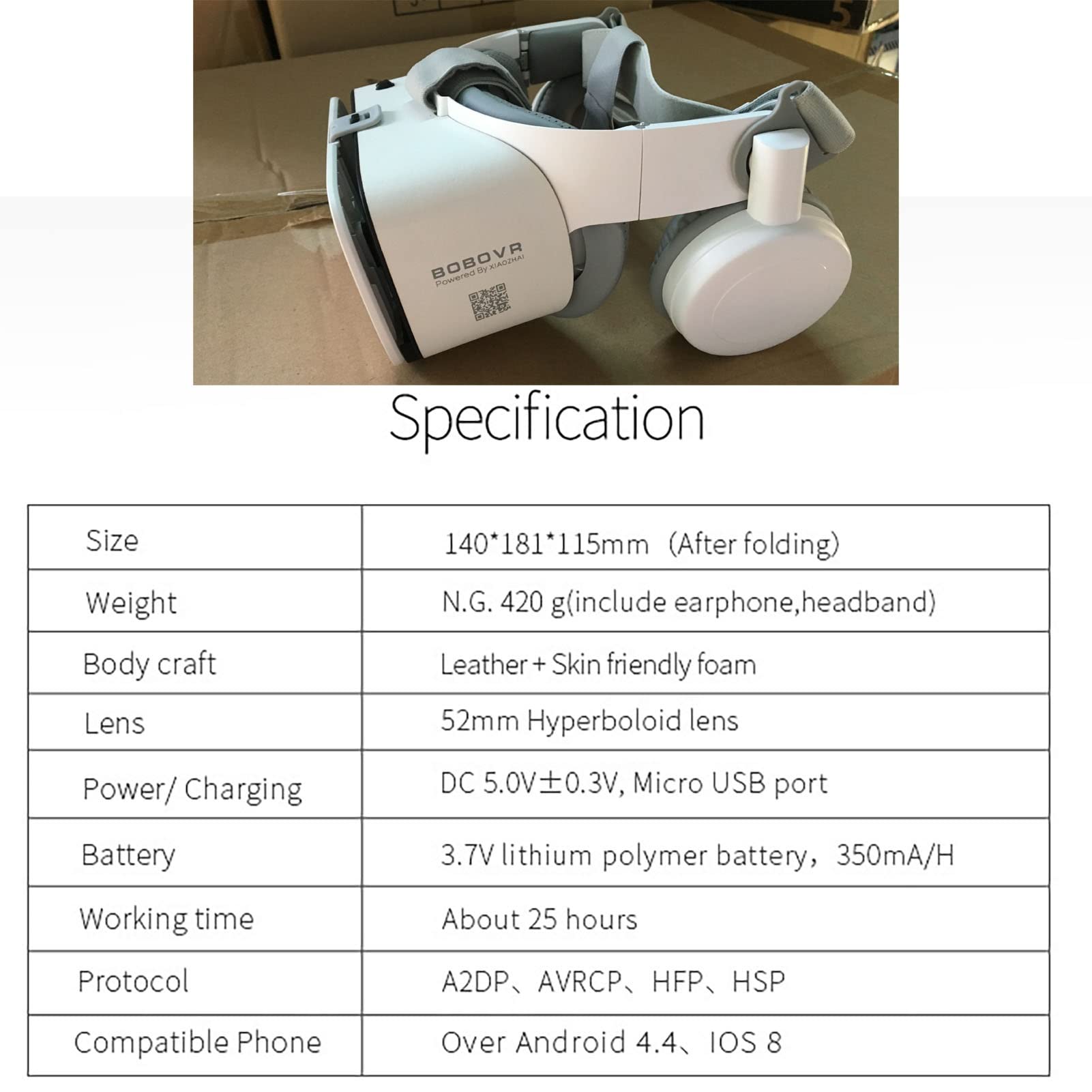 Cuffie Realtà Virtuale 3D VR Con Telecomando, Visualizzatore VR Stereo Film E Giochi IMAX Occhiali VR Wireless Bluetooth Compatibili Con IPhone IOS/Android 4,7-6,3" ( Color : Black , Size : 050 )