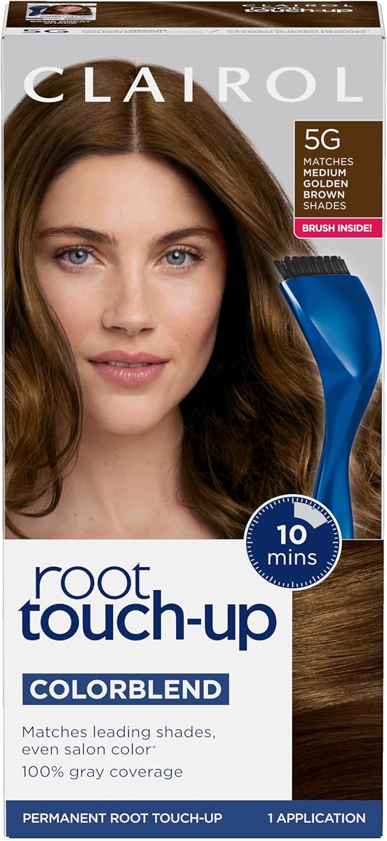 Clairol Root Touch Up Permanent Hair Dye, 5G Medium Golden Brown, 1 Pk | Clairol Root Touch Up Permanent Hair Dye, 5G Medium Golden Brown, 1 Pk