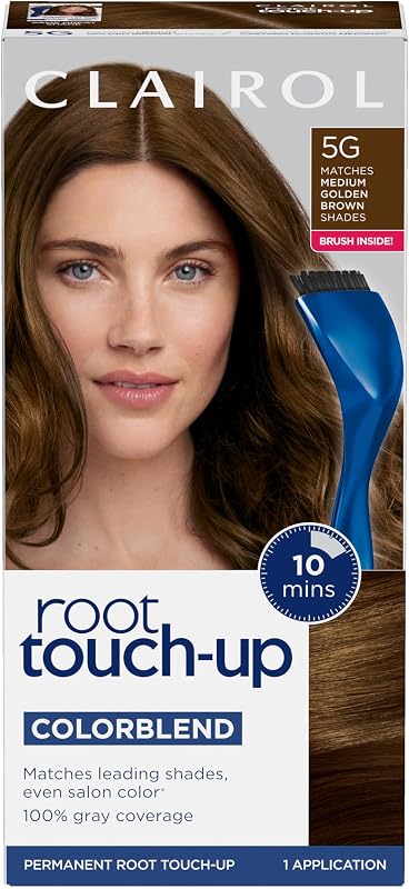 Clairol Root Touch Up Permanent Hair Dye, 5G Medium Golden Brown, 1 Pk | Clairol Root Touch Up Permanent Hair Dye, 5G Medium Golden Brown, 1 Pk