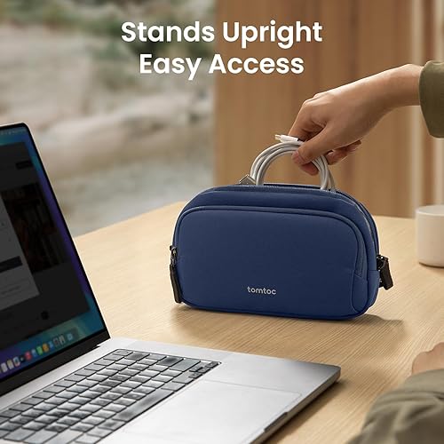 Vista 134 de tomtoc Estuche organizador de accesorios de viaje para electrónicos y cables, para teléfono, Airpods, unidad USB y artículos diarios y esenciales