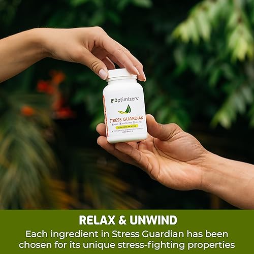 Miniatura 6 de BIOptimizers Stress Guardian - Cápsula para aliviar el estrés - Manejo de apoyo al descanso - 45 cápsulas