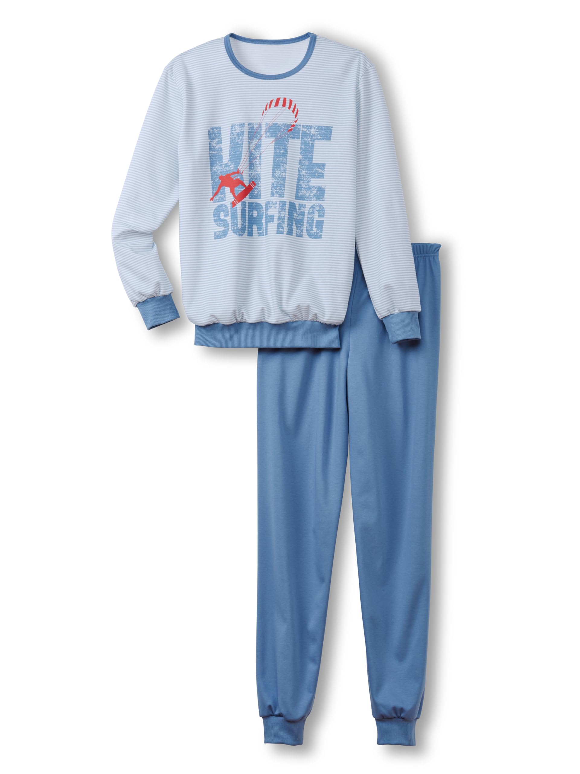 Pyjama garçon kitesurf bleu bleuet anti irritation sommeil paisible