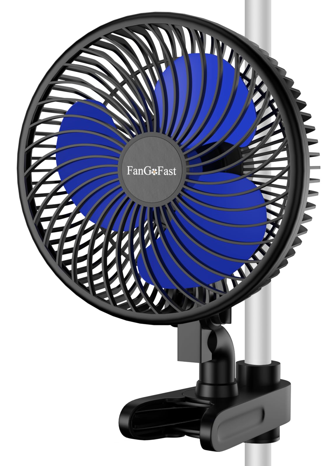 FanGoFast Upgrade Grow Clip-Ventilator Oszillierend, EC Motor mit 10-Geschwindigkeiten, Grow Ventilator Klemmbar für growzelt, 20cm Durchmesser, 10W, 561m³/h Luftstrom, 32 dBA - Lüfter für Growbox