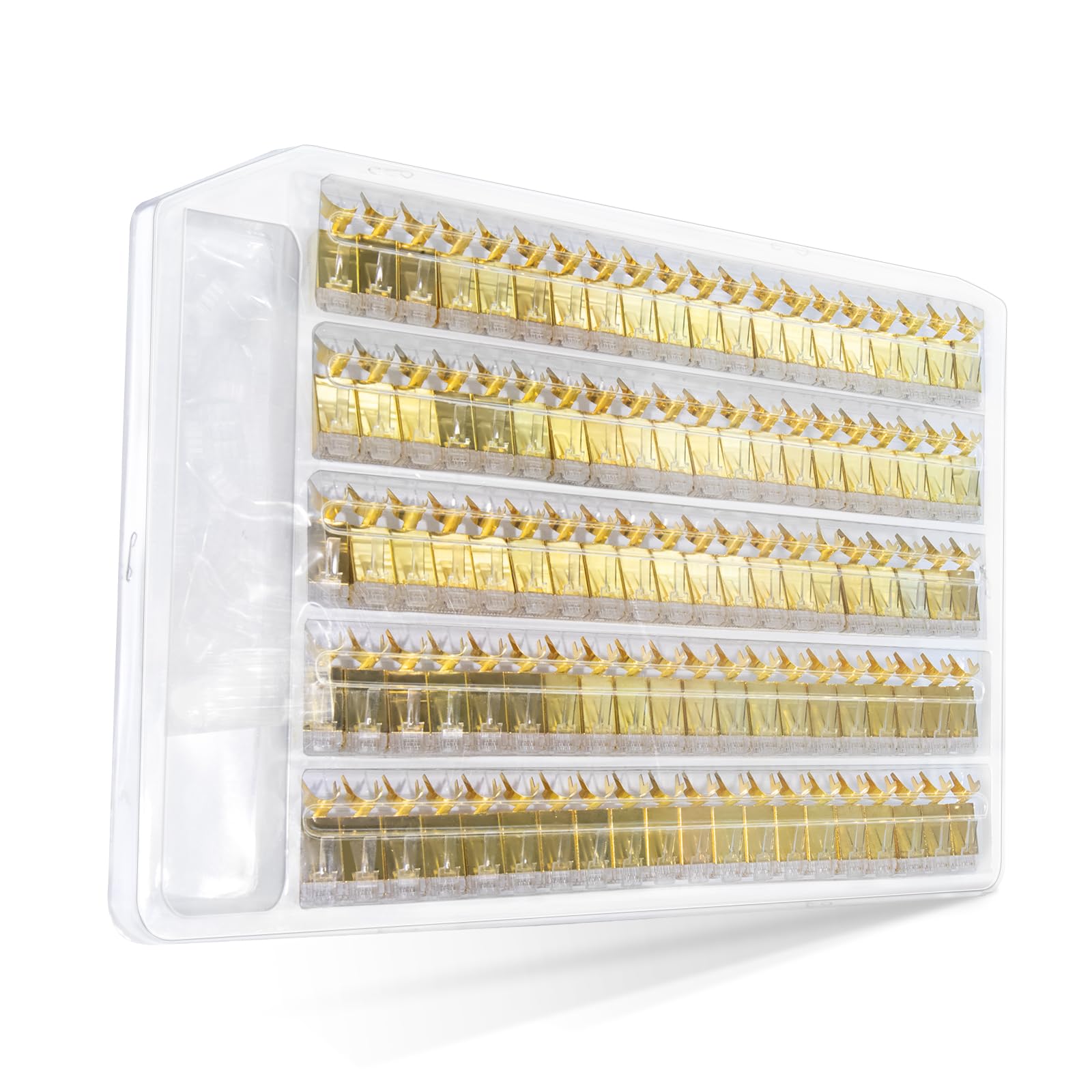 ZOERAX 100-Pack Cat7 & Cat6A Pass Through Connectors, 50UM Gold Plated Shielded FTP/STP External Ground for FTP/STP Ethernet Cable - Gold