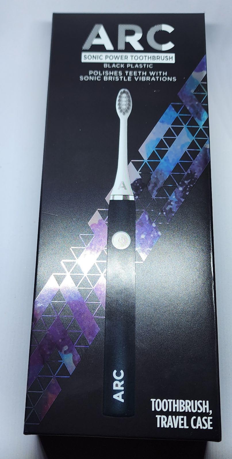 ARC Plastic Sonic Power Toothbrush with Travel Case - Black, 1 Count (Pack of 1)-image-7