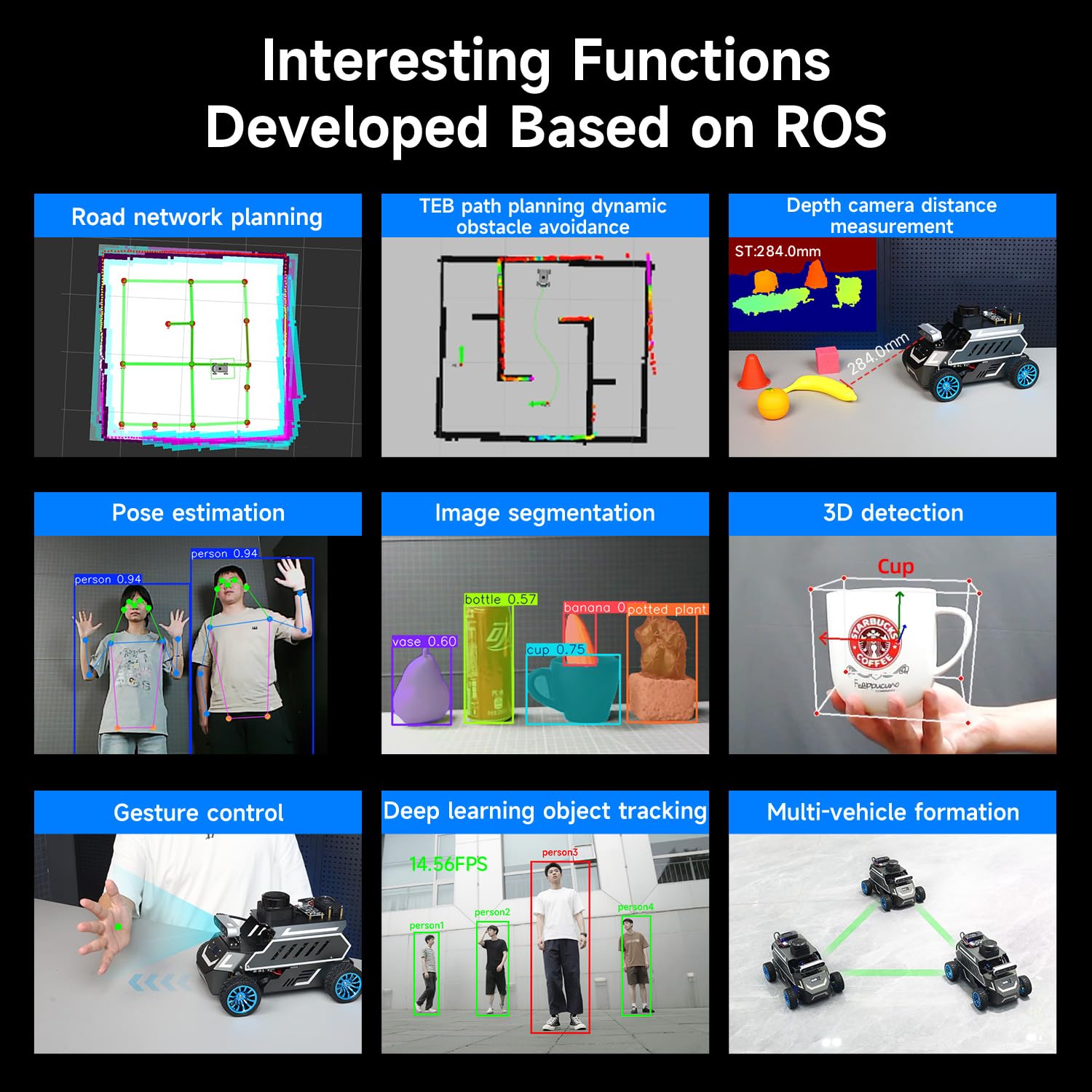 Yahboom ROS2 Smart Car,Raspberry Pi5-8GB Rosmaster M1 Multimodal AI Vision Large Model, Slam Navigation Programming, Mecanum Wheels Robot(M1 Superior Without Pi5-8GB)